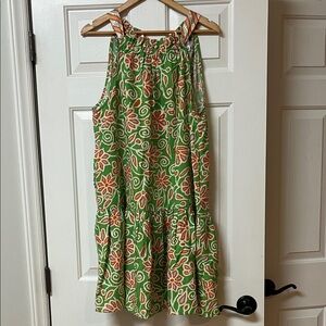 Current Air Linen Blend Boho Chic Vacation Resort Wear Dress